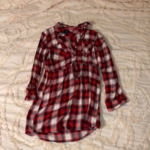 Gap kids red flannel dress